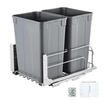Vevor Double Pullout Waste Container Kitchen Trash Can Soft Close Grey 35qtx2. Fixed Price $79.99.
