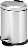 Oval Stainless Steel Step Can, 5-liter,grey , Silver. Fixed Price $49.90.