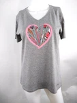 Life Is Good Women Short Sleeve Crusher Vee Heart Supplies Gray Medium. Fixed Price $24.22.