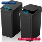 Bathroom Trash Can With Lid, Koeyle 2 Pack 2.2 Gallon Automatic Touchless Garbag. Fixed Price $45.48.