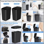Anborry 2pack Bathroom Touchless Motion Sensor Trash Can Slim Automatic Black. Fixed Price $48.62.