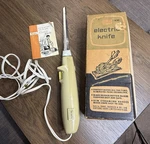 Vintage Sears Electric Knife Avocado Green W/ Box Manual Working Usa. Fixed Price $21.99.