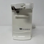 White Westinghouse Automatic Can Opener Electric Table Top Wco-105 Working. Fixed Price $12.00.