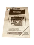 Black & Decker Spacemaker Can Opener Models Ec60ald Ec60cad Manual 120v 1980s. Fixed Price $12.25.