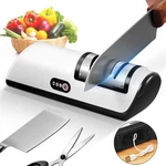 Rechargeable Electric Knife Sharpener, Compact Cordless Sharpener. Fixed Price $14.99.