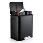 Explorehorizon 2 X 4 Gal (2 15l) Trash Can, Stainless Steel Double Black. Fixed Price $104.99.