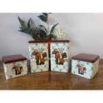 Vintage J L Clark Mushroom Canister Set Metal Kitchen Tins Cottagecore Decor Mcm. Fixed Price $102.22.