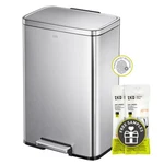 Kitchen Step Trash Can 13.2 Gal 50l Brushed Stainless Steel Eko Madison. Fixed Price $154.99.