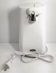 Oster Electric Can Opener White Model 3125 Tall Upright Works Good. Fixed Price $17.00.