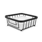 Spectrum 010591016458 Ashley Flat Napkin Holder, Black. Fixed Price $30.90.