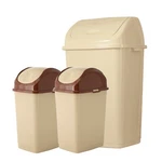 Superio Swing Top Trash Can Set - Grey (3 Pack- 4.5 Gal, 13 Gal). Fixed Price $74.99.