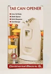 Continental Electric Tall Can And Bottle Opener, Knife Sharpener, Cord Storager. Fixed Price $16.00.