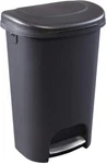 Rubbermaid Classic 13g Black Stepon Trash Can With Stainless-steel Pedal. Fixed Price $39.99.