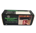 Vintage Ge Spacemaker Jar Opener Knife Sharpener Brown Jk1 Under Cabinet Shelf. Fixed Price $21.95.