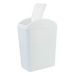 Qskely 4.5 Gallon Plastic Swing-top Trash Can, Garbage Can With Lid, White. Fixed Price $36.82.