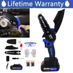 Brushless 4 Inch Electric Saw Chainsaw Battery Power 1/2 Woodcutter. Fixed Price $13.95.