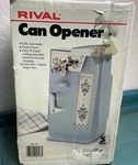 Rival 739 Can Opener Nos Slate Blue Model Sealed Old Stock Automatic Vintage. Fixed Price $139.00.