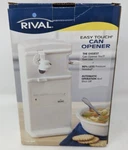 Vintage Rival 726wn Easy Touch Can Opener W/ Knife Sharpener Open Box. Fixed Price $49.00.