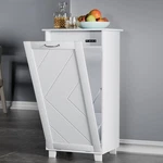 Vecelo Tilt Out Kitchen Trash Bin Cabinet, Dog Proof Garbage Can With Wood Holde. Fixed Price $176.90.