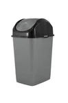 Superio Small 2.5 Gallon Plastic Trash Can With Swing Gallon, Grey/black. Fixed Price $32.99.