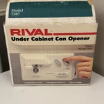 Vintage Rival Model 7507 Under Cabinet Can Opener In Original Box New. Fixed Price $49.87.