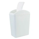 Qskely 4.5 Gallon Plastic Swing-top Trash Can Garbage With Lid White. Fixed Price $36.05.