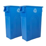 United Solutions 2 Pack 23 Gal Kitchen Trash Can Garbage Bins, Highboy, Blue. Fixed Price $64.99.