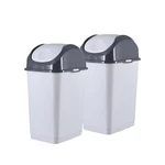 Superio Mini Desktop Trash Can With Swing Top Lid 1.25 Gal (2, Smoke/grey). Fixed Price $19.99.