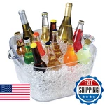 Prodyne Big Square Party Beverage Tub Clear 17.75qt Shatter-proof. Fixed Price $59.26.