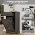 Kitchen Tilt Out Trash Bin Cabinet, Free Standing Recycling Cabinet Brown. Fixed Price $119.99.