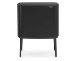 Brabantia Bo Touch Top Dual Trash Can 3 + 6 Gal Black Open Box. Fixed Price $168.89.