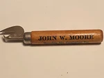 Vintage John W Moore Opening His Campaign For Assessor Wooden Can Opener Promo. Fixed Price $17.89.