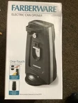 Farberware One-touch Electric Can Opener W/knife Sharpener & Cord Storage Black. Fixed Price $25.99.