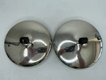 Two Farberware Stainless Steel Lid Black Knob Classic Style 7 & 6 1/2 Nice. Fixed Price $24.99.