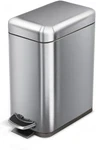 Home Zone Living 1.3 Gallon Small Bathroom Trash Can With Lid And Step Silver. Fixed Price $36.23.