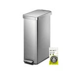 Eko Hudson Slim 50l / 13.2 Gallon Kitchen Trash Can With Lid, S... Usa Fast Ship. Fixed Price $142.48.
