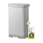 Eko Hudson Matte Stainless 75 Liter/20 Gallon Step Trash Can With Rear Bag. Fixed Price $179.08.