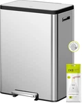 Eko Ecocasa Ii 36l+24l Dual Trash Can With Recycle Bin, Stainless Steel Garbage. Fixed Price $165.78.