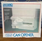 Under Cabinet Can Opener Bottles/bags Quick Pierce Robeson Space Maker Vtg Nib. Fixed Price $42.50.