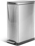 Home Zone Living 12 Gallon Slim Kitchen Trash Can With Soft Close Lid, Step Peda. Fixed Price $97.06.