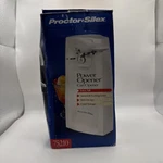 Proctor Silex Electric Can Opener # 75210 New Box Is Damaged Product Not. Fixed Price $32.99.