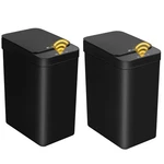 Ljiaclea 2 Pack Touchless Bathroom Trash Can 2.6 Gallon Pack, Black Battery. Fixed Price $52.11.