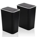 Fasmov Trash Can, 2 Pack 7.5 Liter / Gallon Plastic Garbage Black&black. Fixed Price $32.22.