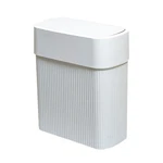 Bathroom Trash Can With Press Top Lid, 3.2 Gallon Slim Garbage For Kitche.... Fixed Price $40.15.