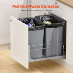 Pull-out Trash Can, Under Counter (grey). Fixed Price $93.20.