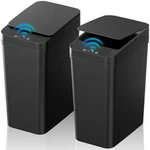 Bathroom Trash Can With Lid, Koeyle 2 Pack 2.2 Gallon Automatic Touchless Gar.... Fixed Price $39.83.