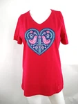 Life Is Good Women Short Sleeve Crusher Vee Folklore Heart Red Medium. Fixed Price $29.50.
