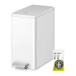Eko Slim Small Bathroom Trash Can With Lid, Stainless Steel Garbage Wi. Fixed Price $67.23.