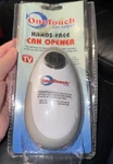 One Touch Hands-free Can Opener As Seen On Tv White Battery Operated. Fixed Price $9.99.