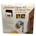 Sunbeam Open All Under Cabinet Electric Can & Jar Opener 05246 New Old Stock. Fixed Price $99.00.